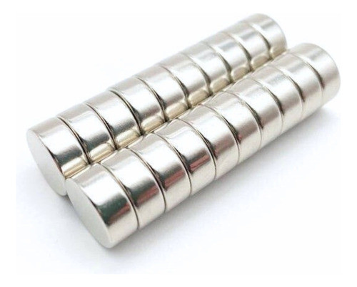 Kit 20 Imã Neodímio Forte Disco Magnético N35 12,7x6,35 Mm 0