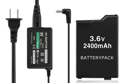 Paquete De Carga Psp Con Batería De 2400mah Y Adaptador De 5 0