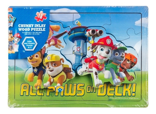 Paw Patrol Rompecabezas De Madera 18 Piezas 0