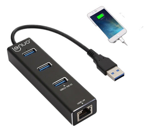 3 Nuevo Puerto Usb 3.0 Rj45 Gigabit Ethernet Hub 1000 M Lan 0