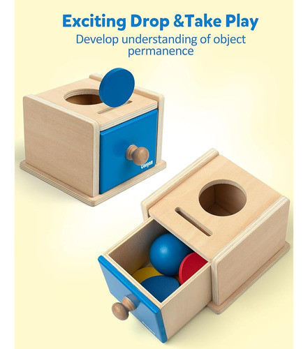 Coogam Wooden Montessori Coin Box Color Shape Sorting Matchi 1