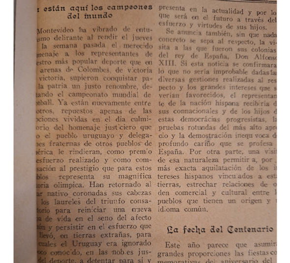 Mundo Uruguayo Regreso De Campeones Olimpicos 1924 Futbol 1