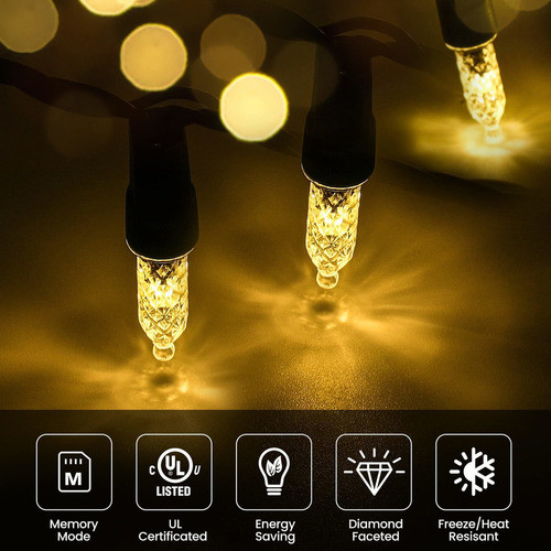 Quntis - Luces Led De Navidad Para Exteriores, 164 Pies, 100 1