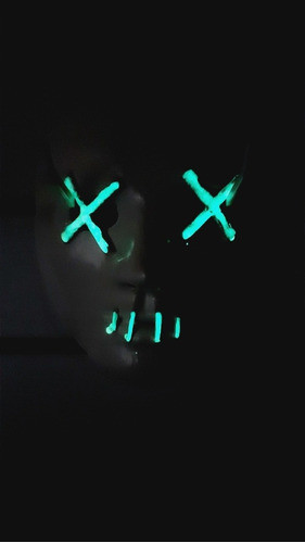 Mascara Rostro Brilla En La Oscuridad  Fiesta Latex 0