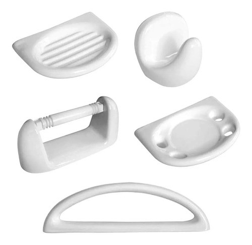 Set Kit Accesorios Baño 5 Piezas Loza Cerámica Losa 0