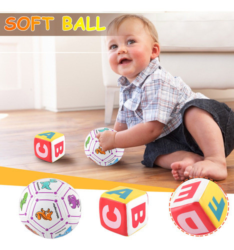 Brinquedos Bola Infantil De Couro Macio Cheia De Colher Com 1