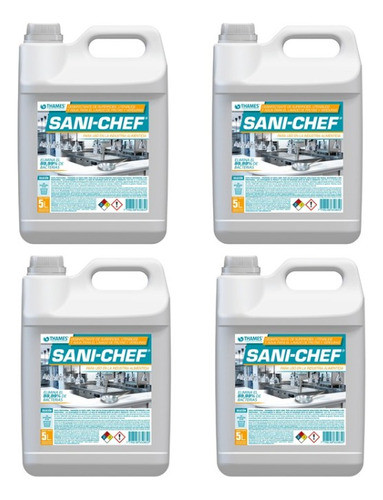Sanichef Desinfectante Superficies/alimentos 5 Lts X4 Thames 0
