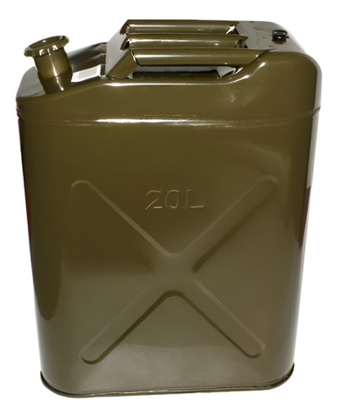 Bidon Metalico Nafta Combustible Auto 20l Verde Militar 0