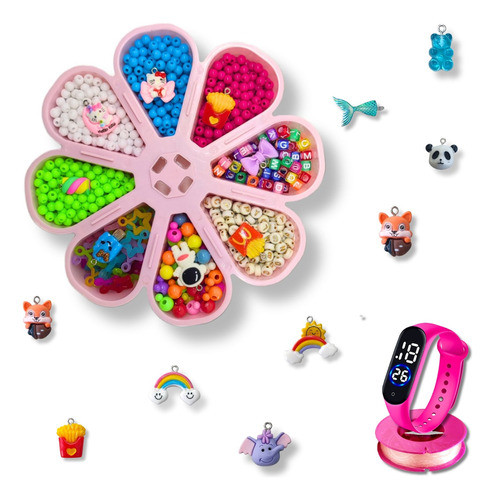 Miçangas Infantil Colorida P/ Colares 1.800 Peças+ Brinde 0