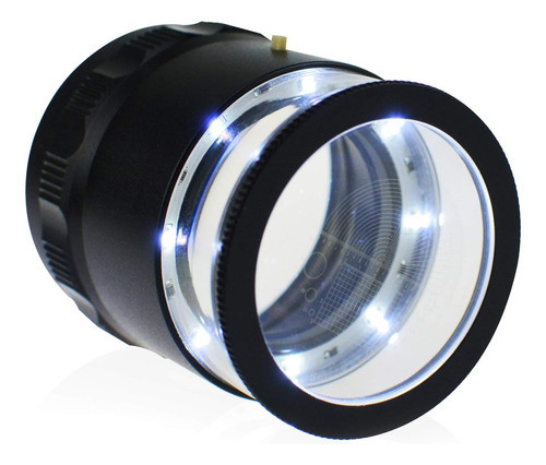 Lupas Iluminadas Joyeria Zoom 10x 25mm Escala Graduada 0