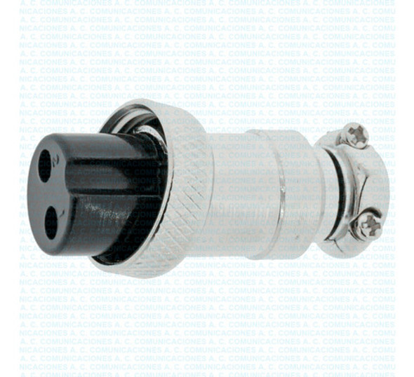 Conector Hembra 2 Pines Metálico Cable Fact. 0