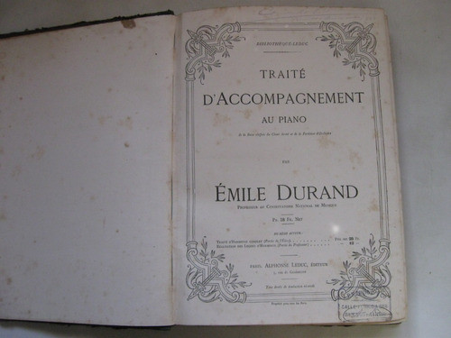 Tratado De Acompañamiento Para Piano, Durand. Rolandone 0