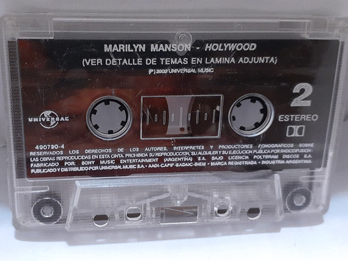 Cassette Marilyn Manson Hollywood 3bcds 1
