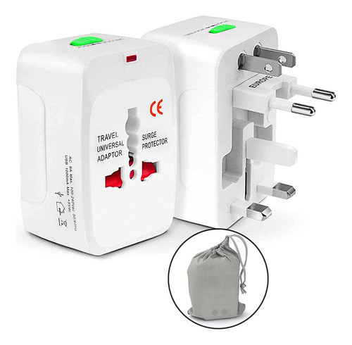 Adaptador Corriente Universal Viaje Europa Usa Ficha Arg® 1