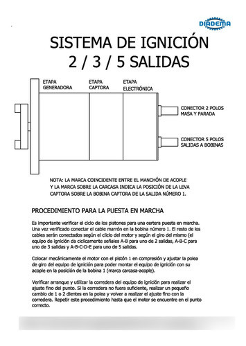 Sistema Ignicion Motor A Gas De 5 Cilindros T/altronic Magne 0