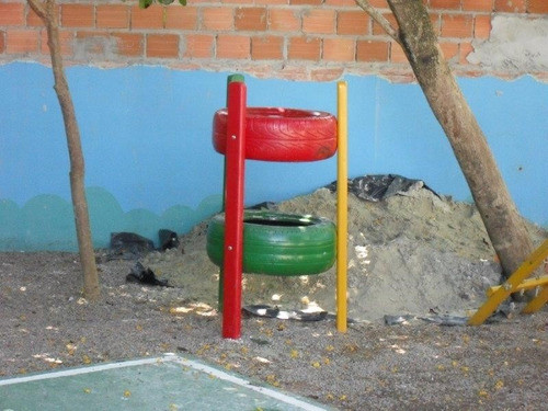 Parquinho Eco Trepa Trepa 02 Pneus Madeira Até 6 Anos 1