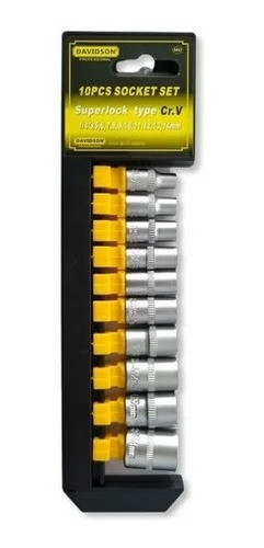 Juego Tubos Hexagonales 5 A 14mm Enc 1/4'' 10pzas Estuche 0