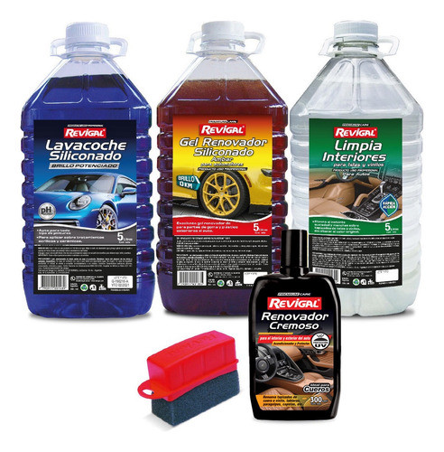 Shampo Azul Gel Limpia Interior Aplicador Y Cremoso Revigal 0