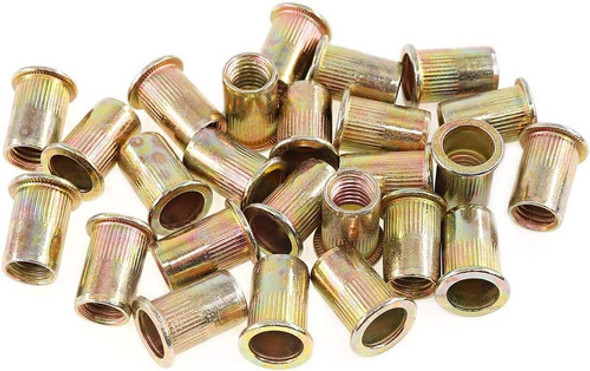 100 X Remache Tuerca Roscado M10 - 10mm Acero Al Carbono 0