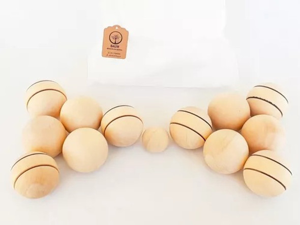 Juego De 12 Bochas Infantil Madera Juguete Didactico Baum 1