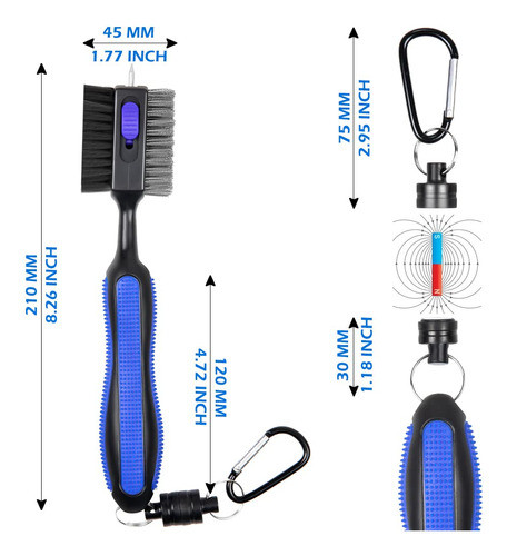 Cepillos Para Palos De Golf Y Limpiador De Ranuras 2pcs._c 1