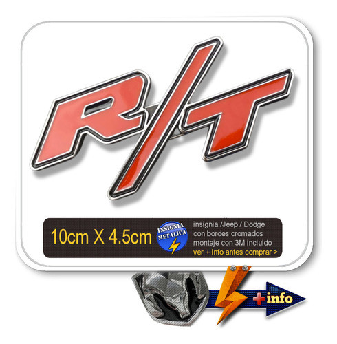Insignia Rt Lateral Trasera Met Dodge Jeep C/3m Tuningchrome 1