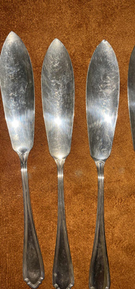 Cuchillos Pescado Antiguos Ingleses Sheffield Baño Plata 11 1