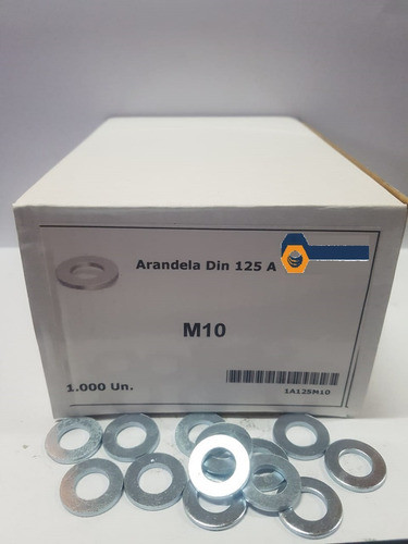 Arandela Plana Zincada Din 125 A M10 (10.5x21x2mm) X200un 1