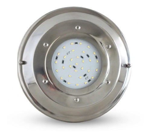 Foco De Luz Led Blanca Fria Para Piscina Plano Inox 18w 12v 0