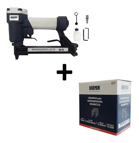 Engrampadora Neumatica Bremen 12.7 X 8 A 16 Mm +grapas 14 Mm 0