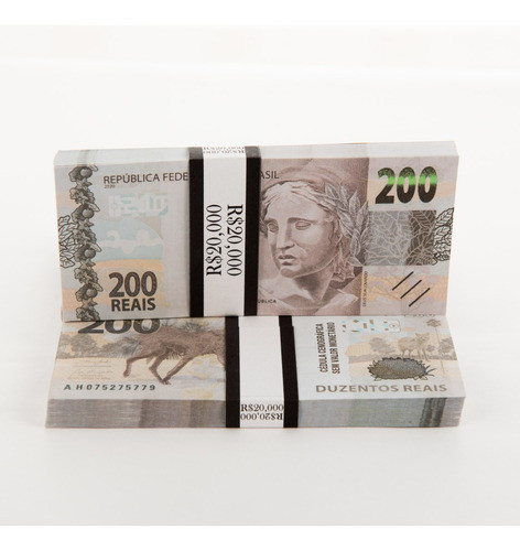 Notas Fakes De 200 Reais 300 Unidades ( Sem Valor ) 0