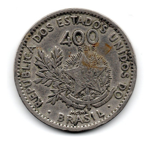 Brasil Moneda 400 Reis Año 1901 Km#505 0