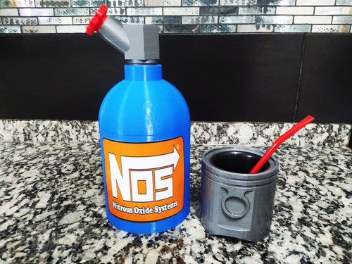 Set Mate Fierrero Pistón Y Garrafa Nitro Azucarera Yerbera 0