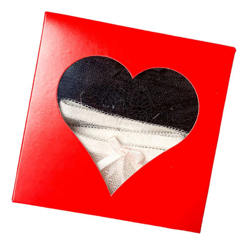 Caja Multiuso Roja - X 5 Unid- C/visor Corazón (12x12x5 ) 0