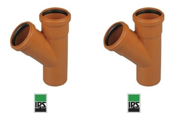 Accesorio Ramal 40 X 45º X 2 Unidades Desagüe Baño Ips 0 Accesorio Ramal 40 X 45º X 2 Unidades Desagüe Baño Ips 0