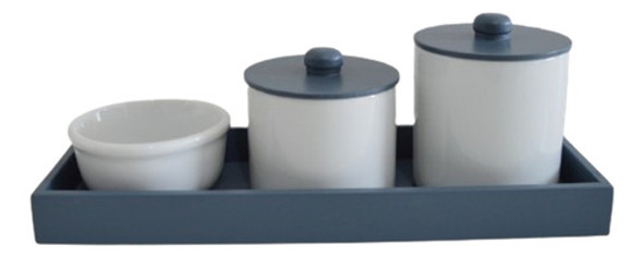 Kit Higiene Bebê Porcelana Tampa Bandeja Mdf Royal Bancada 0