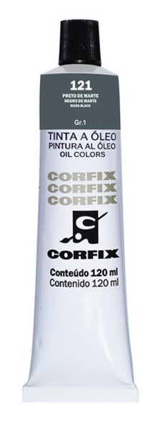 Tinta Óleo Corfix 120ml Cor 121 - Preto De Marte Gr. 1 0