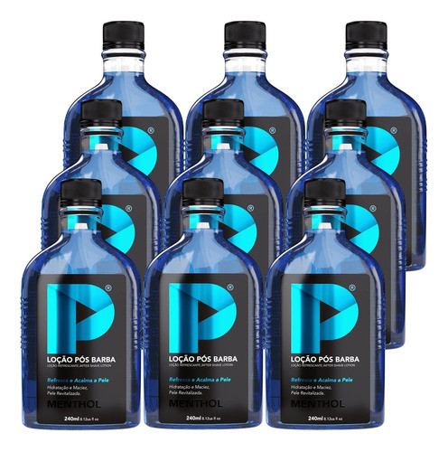 Loção Pós Barba Play Barber 240ml Menthol Azul Caixa 9 Unida 0