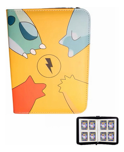 Porta 400 Cards Pokémon Patinhas Album Fichario Com Ziper 0