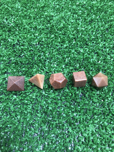 Kit Radiônico Cinco Sólidos Platônicos - Quartzo Vermelho 1