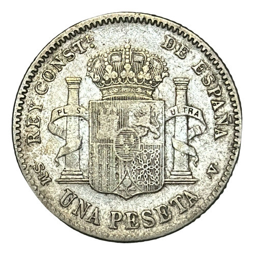 Moneda España 1 Peseta Año 1900 Sm V Km 706 Plata 0.835 Exc 1