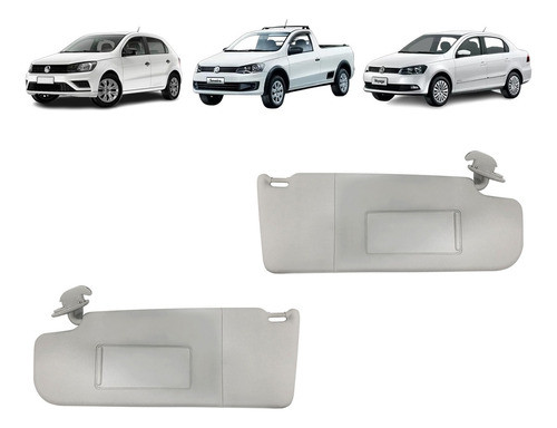 Par Quebra Sol Cinza C Espelho Saveiro 2008 2009 2010 2011 0