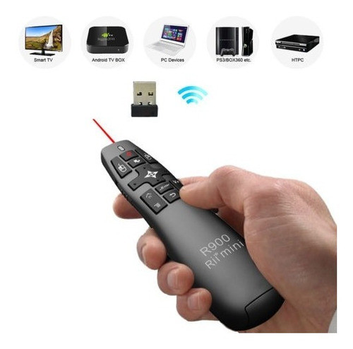 Control Remoto Inalámbrico Rii R900 Volar Puntero Láser Para 1