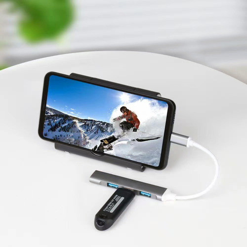 Hub Usb-c 3.0 Tipo-c 4 Portas Otg Extensão Adaptador 5 Gbps 1