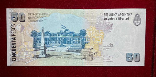 Billete 50 Pesos 2do Diseño Serie H Bottero 3632 1