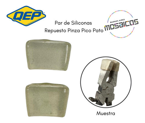 Repuesto Silicona Pinza Pico De Pato. Mosaiquismo X Par 1