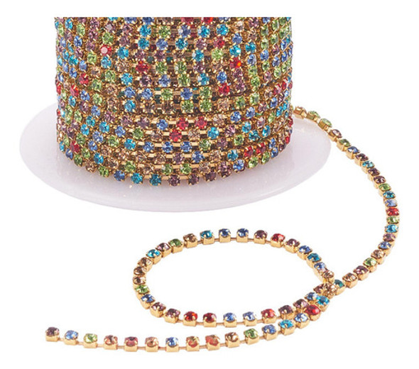 Corrente De Strass De Cristal De 10 Jardas Diy Costura 1