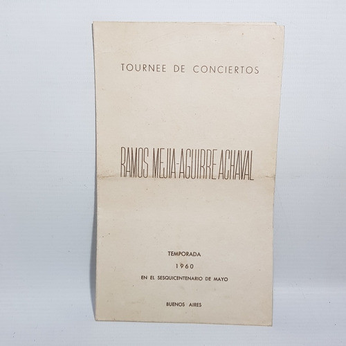 Antiguo Programa Teatro Violinista Ramos Mejía Mag 62612 0