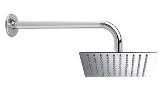 Flor De Lluvia De Baño 10x10 Cuadrada + Brazo 25  Antical Mz 0