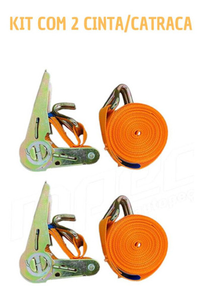 Kit 2 Cinta Catraca Amarração 800kg Carretinha Moto Jetski 1